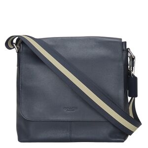 Coach Shoulder Bag F72362 Leather Navy Men's COACH